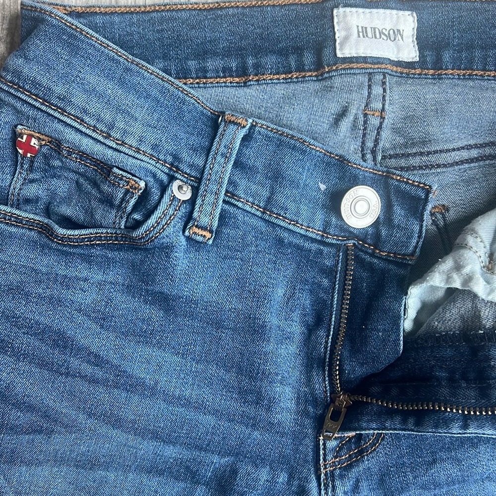 Hudson Jeans Women's Krista‎ Ankle Super-Skinny Ankle Jeans Size 25 Raw Hem